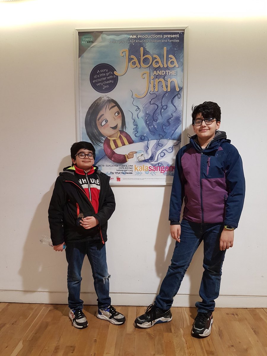 Fab start to the Feb Half Term with #JabalaandtheJin at @Kala_Sangam  with the these two restless jins!
#Bradford2025 #cityofculture2025 #bradford #kalasangam #theatre #familytheatre