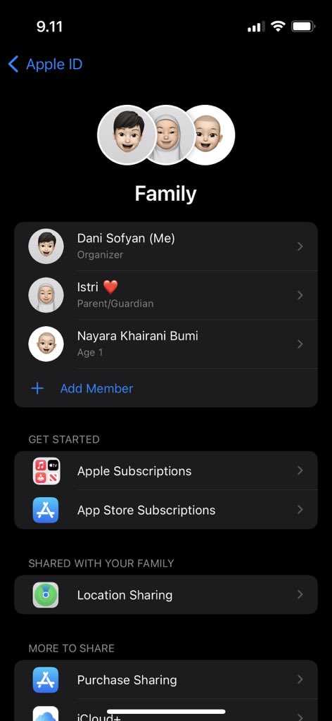 Kartu keluarga apple