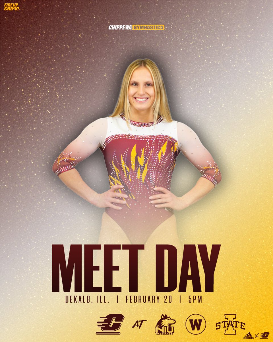 MEET DAY ❗ 
 
Today the Chippewas are competing against Northern Illinois, Iowa State, and Western Michigan at DeKalb, Illinois! 🔥⬆️ 
 
🕒 5 p.m. 
📍DeKalb, Ill. 
🏟 Convocation Center 
📺 bit.ly/3v7G1p8 
📊 bit.ly/3GY5FPC 
 
#FireUpChips