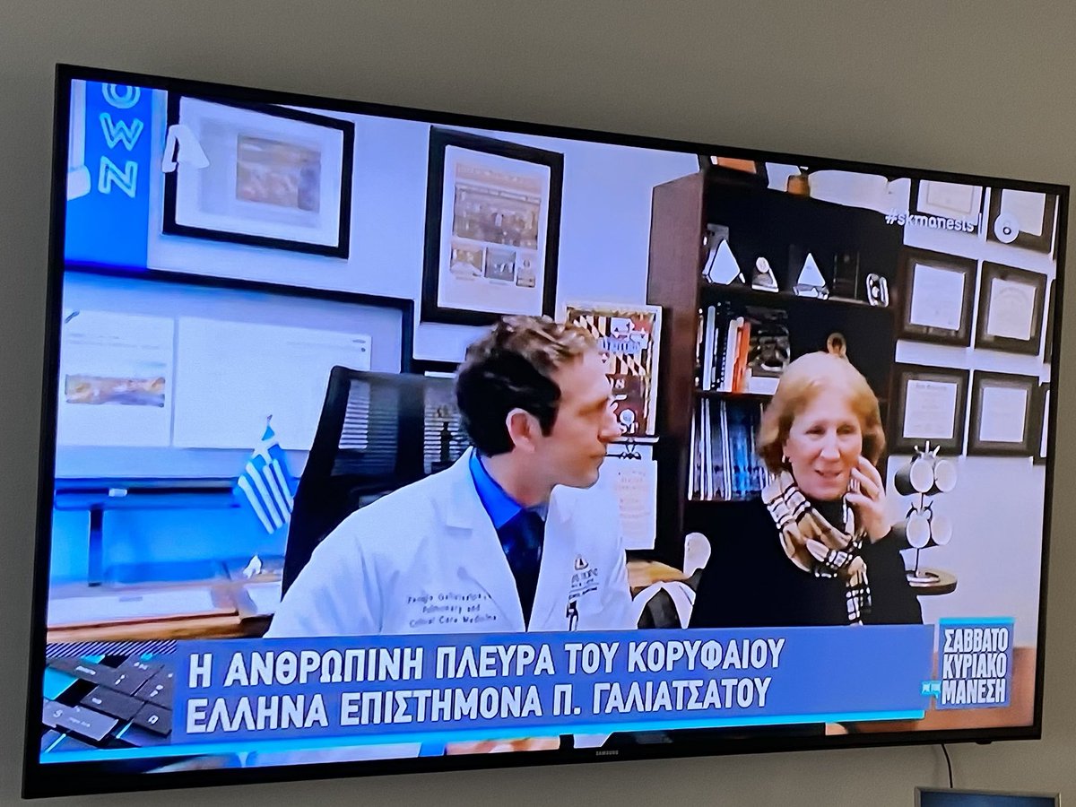 panagis21's tweet photo. For your Sunday joy, here is my mom on National 🇬🇷 television discussing how she single handedly fed my ICU team during the pandemic 🤦🏻♂️ https://t.co/mTmXXFsOmI