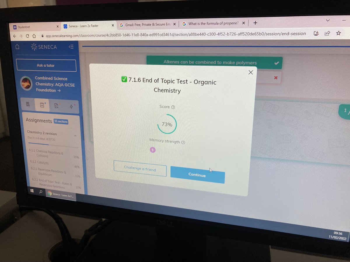 ColchesterAcad's tweet photo. Excellent progress from Year 11 #Science students who are using #SenecaLearning for their mock revision

#Excellence #ColchesterAcademy https://t.co/QoEzVXzFfF