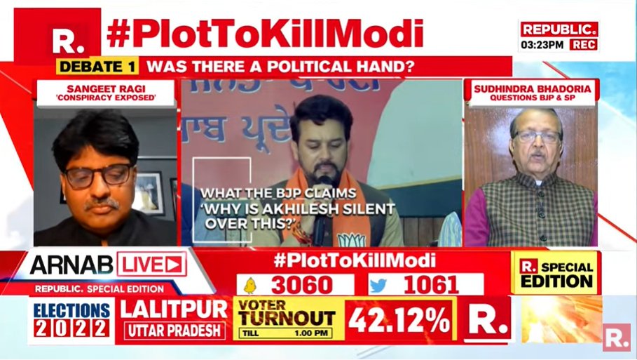 republic's tweet photo. #PlotToKillModi | It is a responsibility of the Samajwadi Party to take some action against the people who are responsible for such heinous crimes (2008 Ahmedabad blast): Sudhindra Bhadoria- Spokesperson, BSP https://t.co/GoKVTowNIK https://t.co/8vKv9bsAoX
