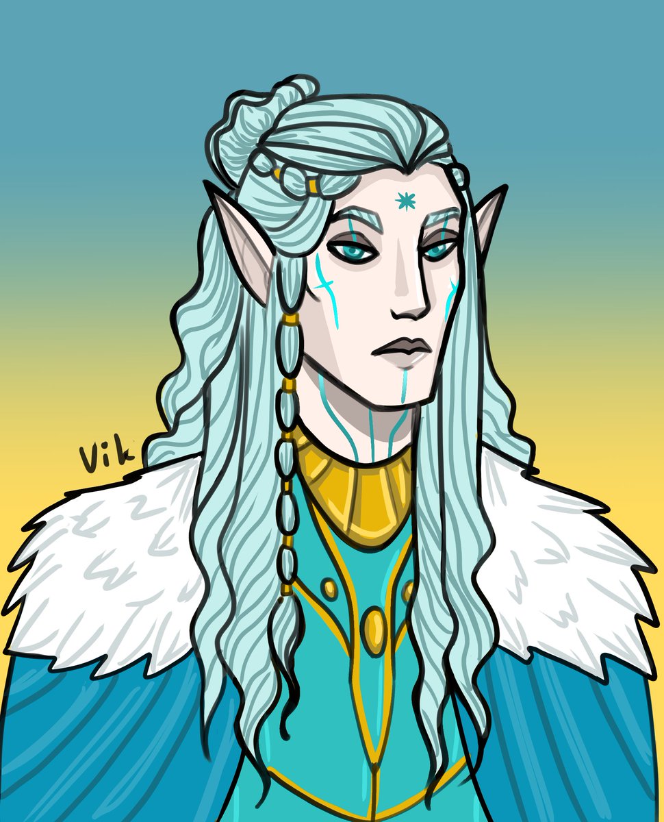 GoodKnightVik's tweet photo. @MidnightCrowArt Congratulations and thank you so much for the chance! Your art looks absolutely amazing 💜
Here's a portrait of my new D&amp;D elf, sadly I don't have a full clothing design for him yet but maybe I'll come up with something before the raffle ends. https://t.co/XGB0Il0qer