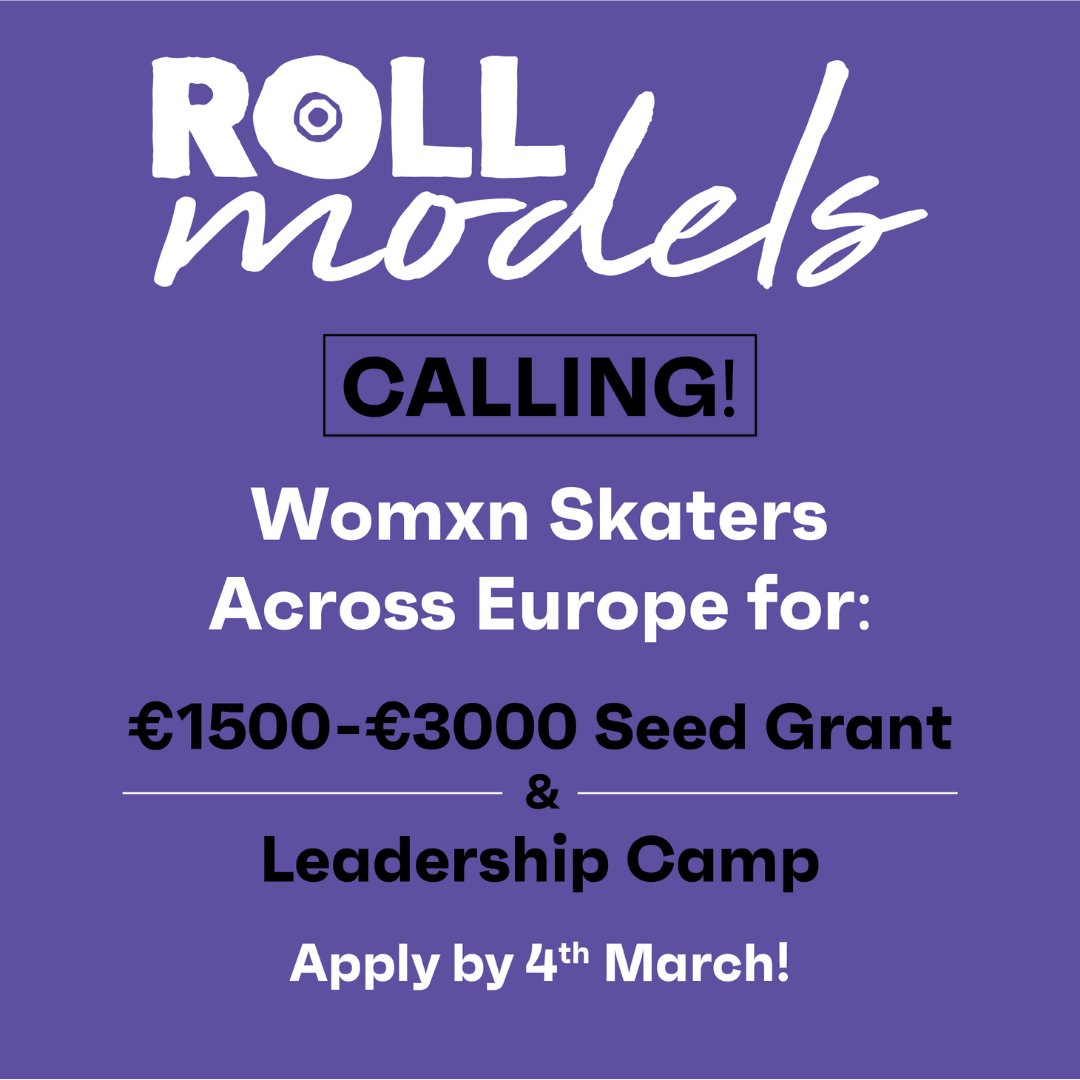It’s that time again! <a href="/thegoodpush/">Goodpush Alliance</a> and @women_win are looking for young womxn with a passion for skateboarding and a powerful idea to get more girls on boards across Europe. Apply now for the chance to fund your project idea and attend our Leadership Camp:
womenwin.org/news/girls-emp…