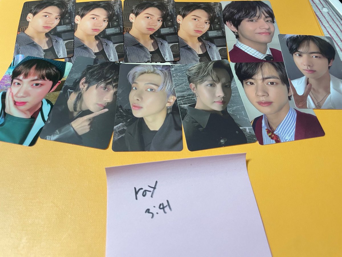 kookgibuys's tweet photo. ⚡︎┊#kookgisells 

bts photocards! 
comment mine member item name / mine member item name for @/friend

no third party apps. payo / feta.
all must be taken; if not all taken within 24 hours will bundle them. like = yours! will include current takers sa pl sheet!

wts bts ph https://t.co/0MbNZqKKCH