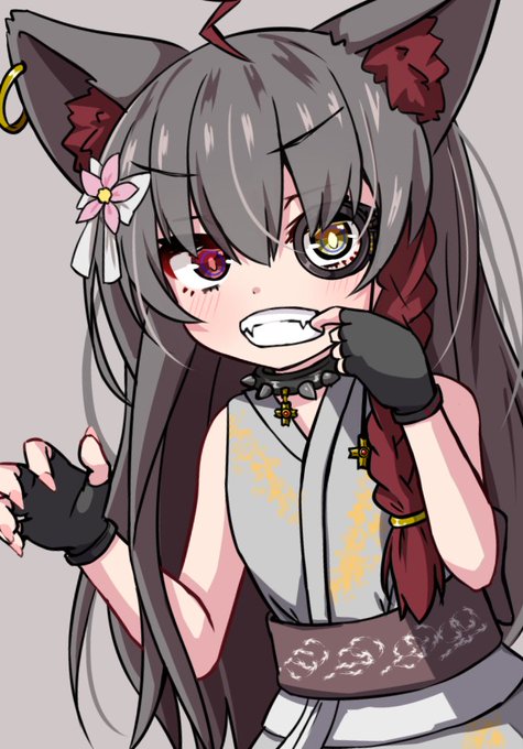 牙をアピールして凶暴さを伝えてくれるハルサちゃんを描きました! 