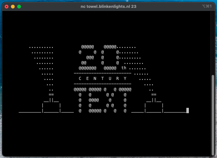 Star Wars'ı terminalde izlemek için aşağıdaki komutu yazıp enter'a basın. :)

nc towel.blinkenlights.nl 23

#StarWars #StarWarsfanart  #coding