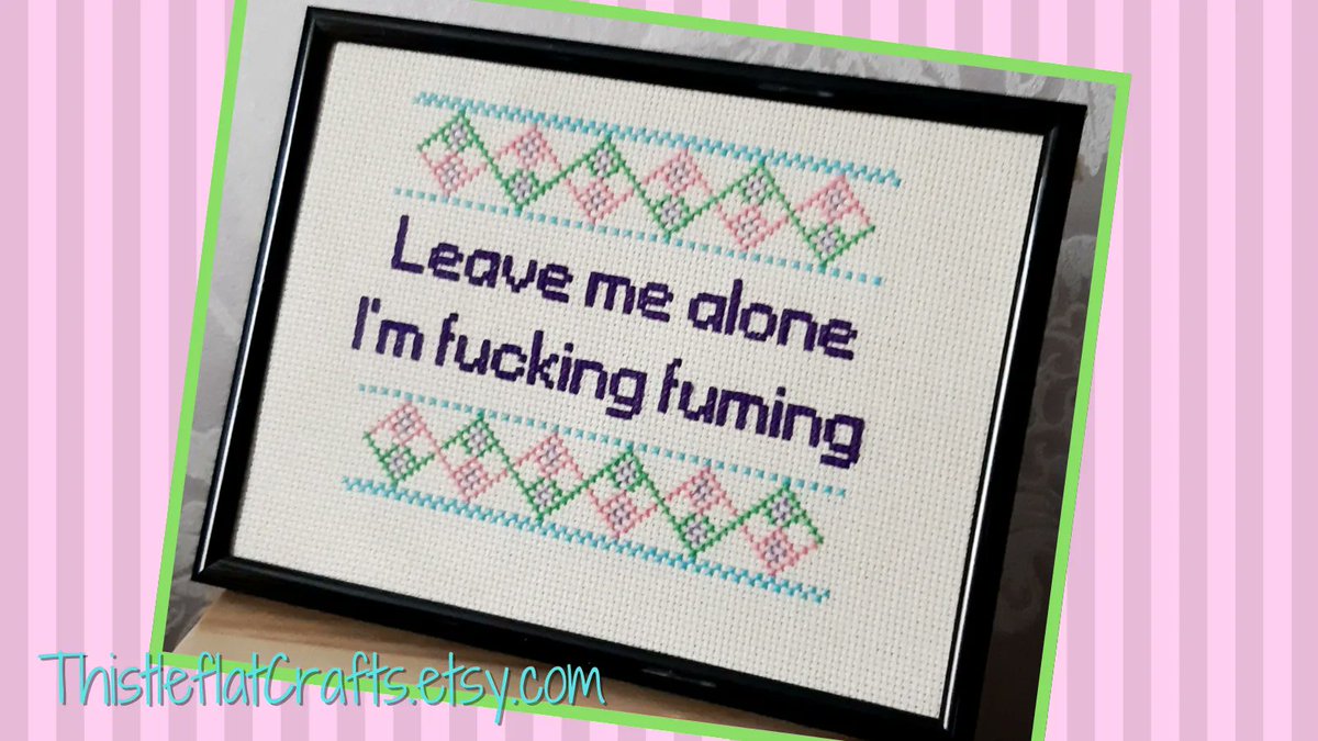 thistleflat's tweet photo. Finished this week, so hopefully in the #etsyshop today😊 

https://t.co/vAfeCbLNdA

#mhhsbd #fuming #subversivecrossstitch #leavemealone https://t.co/niKX9UktpX
