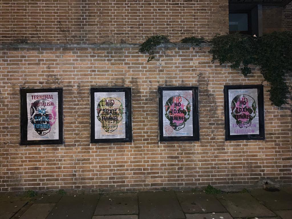 XRGreenwich's tweet image. All posters local, artisan made, hand-rolled on the thighs of organically grown eco-warriors.
There will be another workshop where you can come along and have a go yourself, at some point.