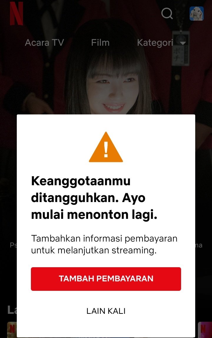 beyb ada yang kenal dia gak? ada back up a-c-c nya? aku bweli n3tfl1x 3 bulan di dia (sampe april) tapi abis dari sananya dan belum diperbaharui lagi, a-c-c twtnya susi dan w4-ku gak dibales bales dari kemarin..