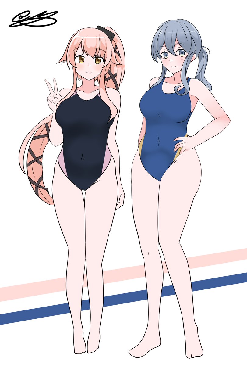 ゴトランド(艦これ) ,由良(艦これ) 「水着ゴト由良 」|ひよし🌺次は神戸か府中のイラスト