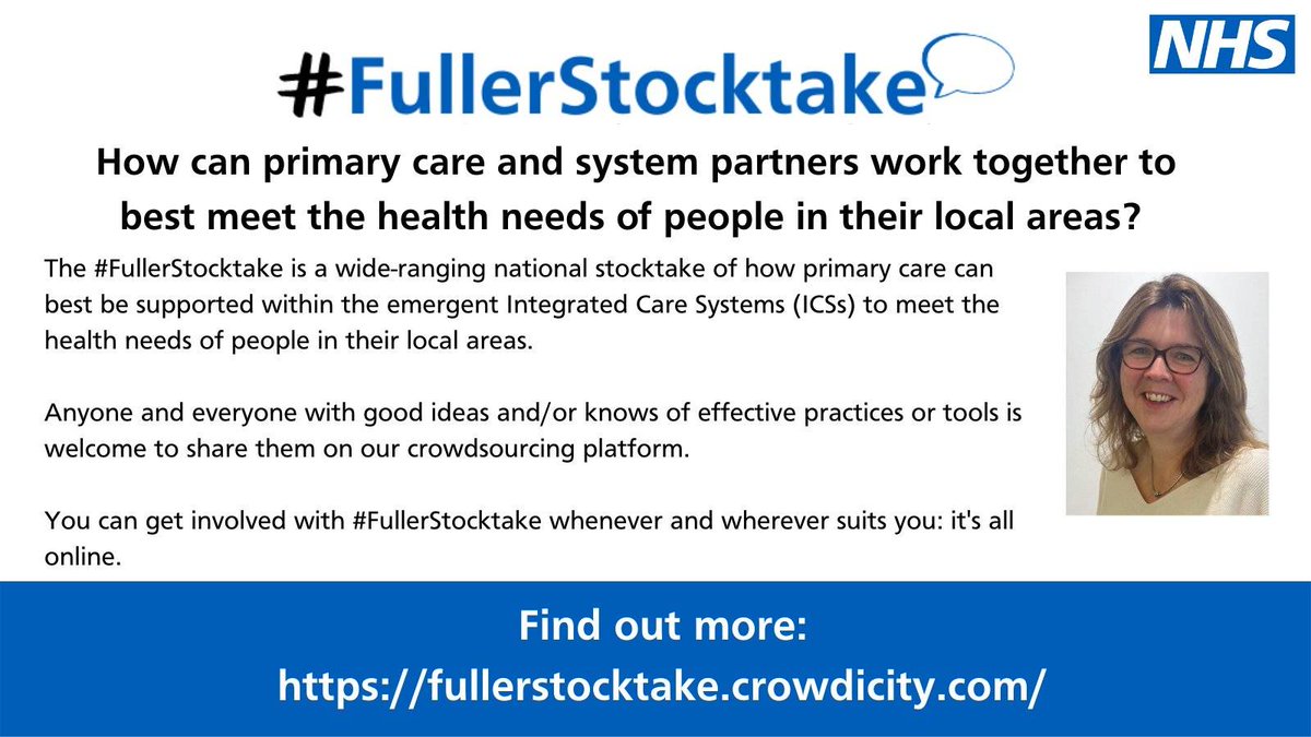 nalwuk's tweet photo. Contribute to #FullerStocktake a national stocktake on how primary care and system partners work together to best meet the health needs of people in their local area? #socialprescribing community has lots of ideas and best practices to share. Share them now #linkworkernetworks👇 https://t.co/Vn2xHaC51F