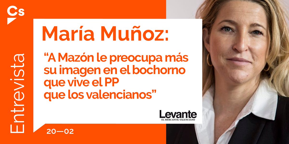 CsCValenciana's tweet image. 🍊 "Hay un nicho y fe en el electorado en un partido de centro, liberal y moderado. Hay futuro y también hay esperanza"

📰 Nuestra coordinadora autonómica @mariadelamiel analiza la actualidad en esta entrevista en @levante_emv.

🔝 ¡No te la pierdas! 👇
levante-emv.com/comunitat-vale…