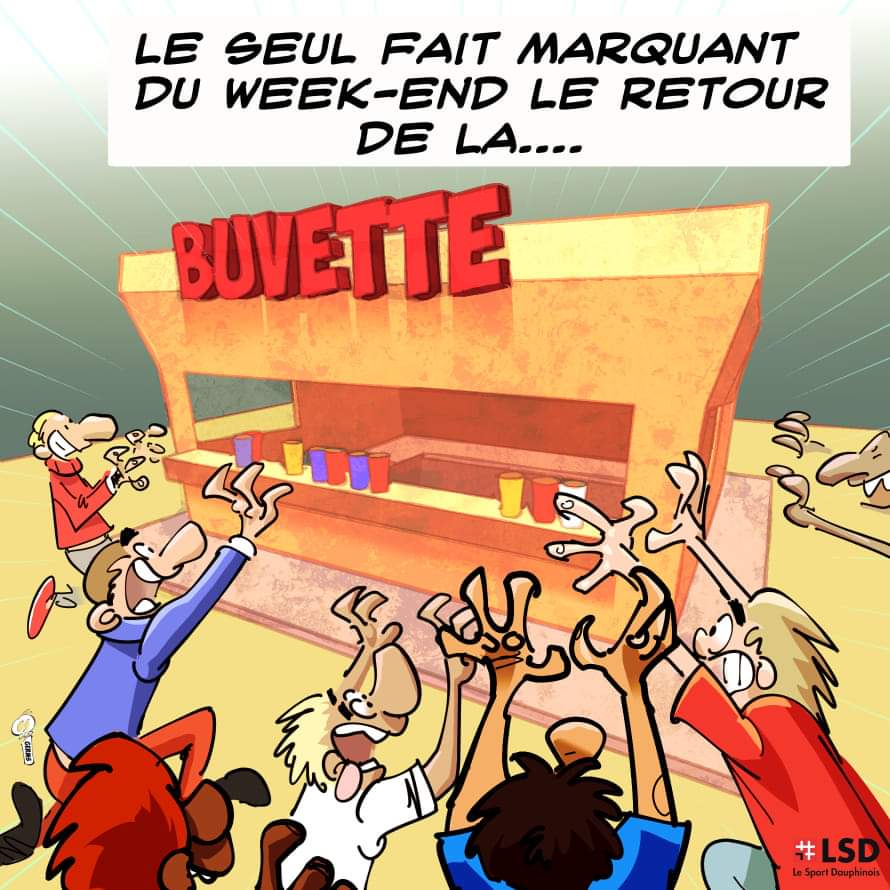 SportDauphinois's tweet photo. Y aura t_il plus de monde dans les #gradins avec le retour des #buvette ?
#dessin #dessinLSD #germs https://t.co/dxHErLlAh6