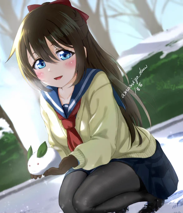 いっぱい積もりましたね
 #虹ヶ咲 