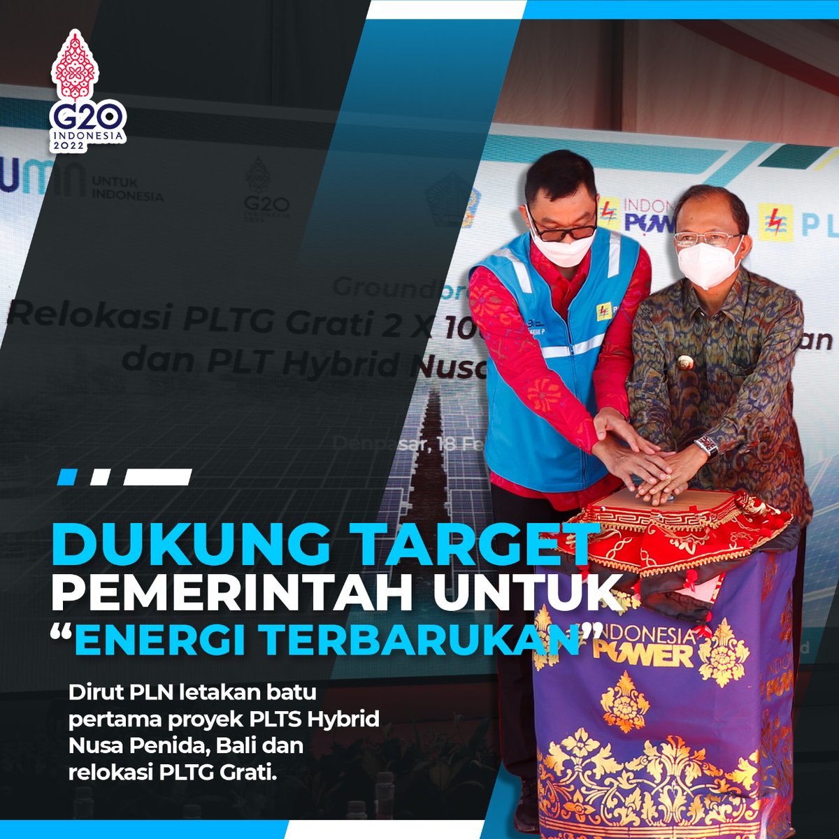KangDien_Wae's tweet photo. Saat ini total daya mampu kelistrikan Bali sebesar 1.322 megawatt (MW). Dengan perkiraan beban puncak saat KTT G20 sebesar 970 MW, maka listrik Bali masih memiki cadangan sebesar 341,1 MW atau 25,9 persen.

Iconnet  
PLN Mobile
#PLNSupportG20 

https://t.co/b4K7lRwYt3 https://t.co/wbx6A1YuQv