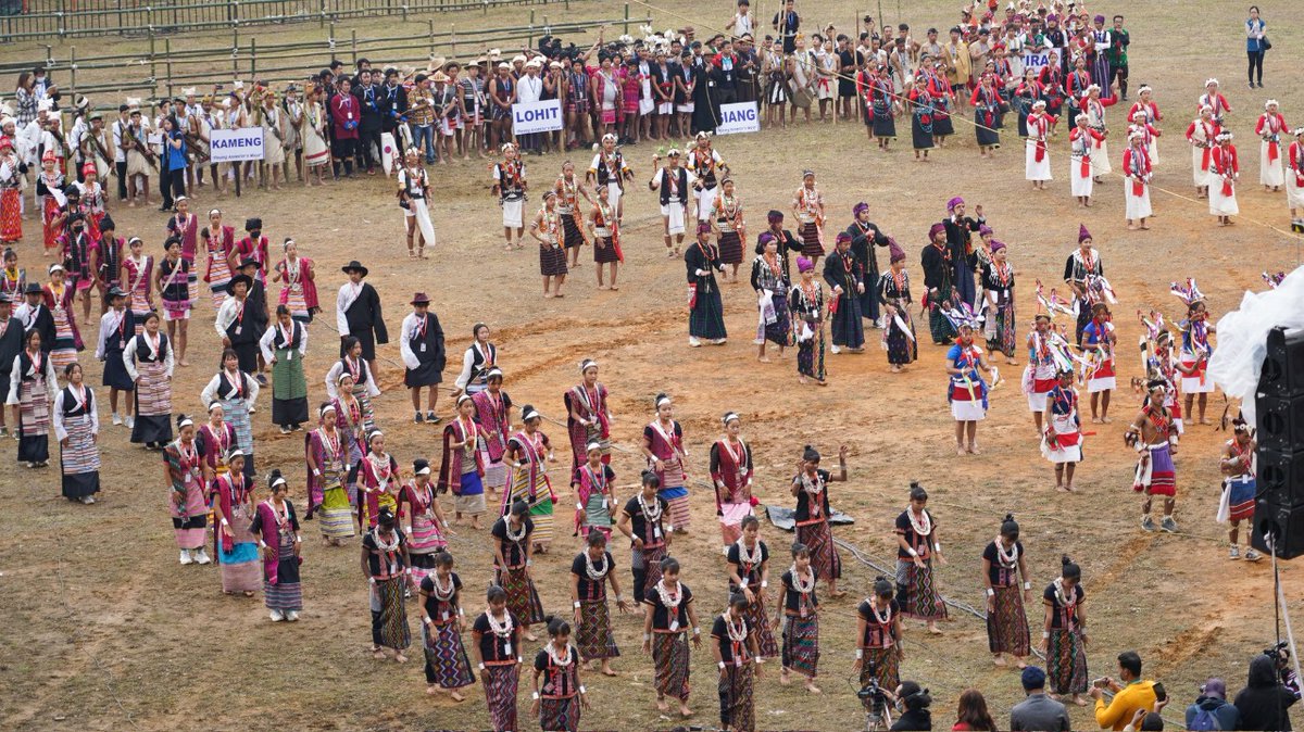 MyGovArunachal's tweet photo. Glimpses of Golden Jubilee Celebration from Outdoor Stadium at Yupia.
#StatehoodDay 
#50YearsofArunachalPradesh https://t.co/7lsU3Xyzw1