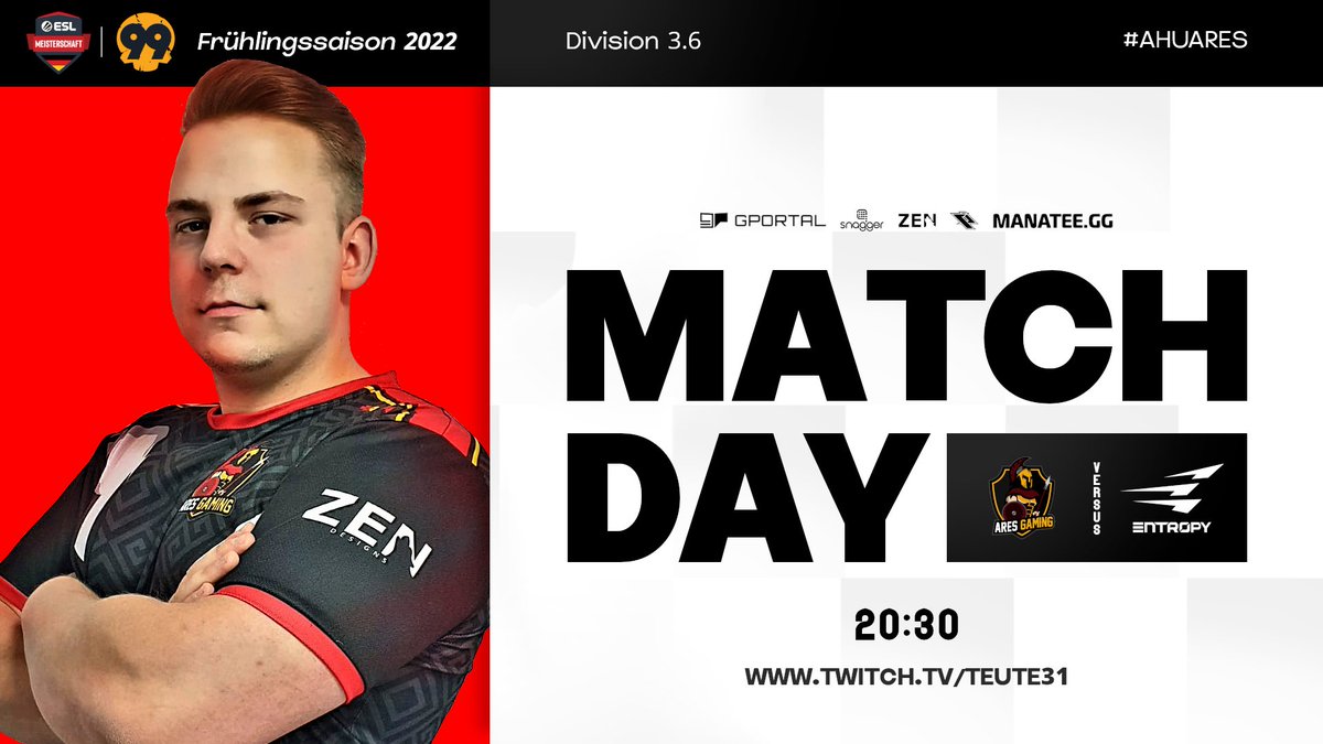 Spieltag 2 - 20:30Uhr

Team oVerplayed 🆚 <a href="/EntropyGaming/">Entropy</a> 
📺 twitch.tv/Teute31 by <a href="/Teute31/">André Serbent</a> 

#AhuAres ⚔️ #ESLMby99DMG