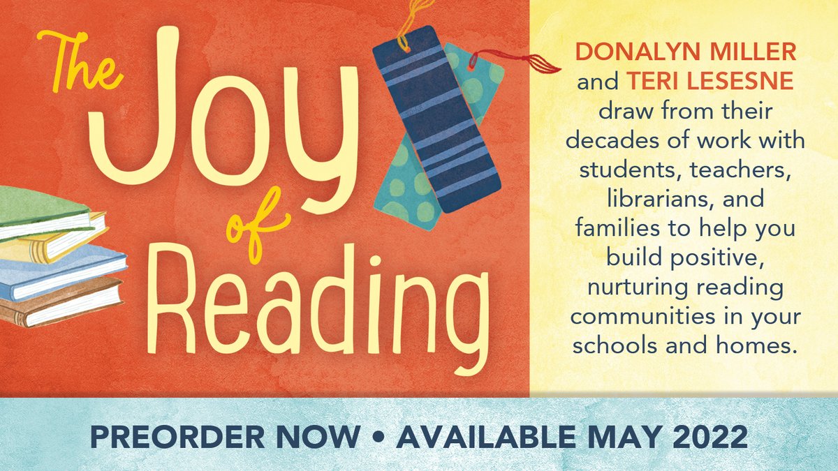 PREORDER NOW: The Joy of Reading by Donalyn Miller and Teri Lesesne 📙💗
hubs.la/Q014v_vN0 <a href="/donalynbooks/">Donalyn Miller</a> #ReadingJoy 📚