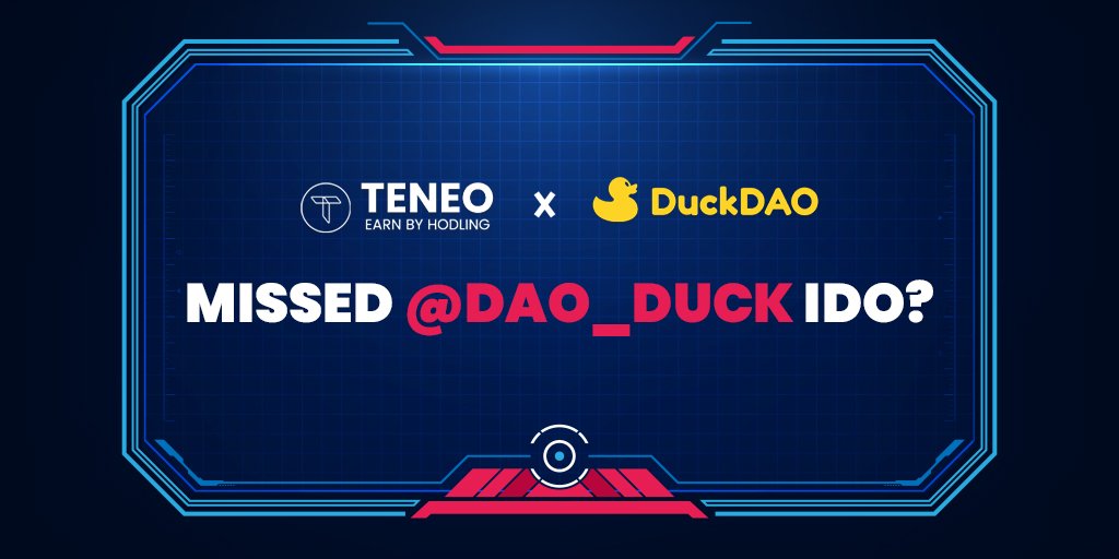 TeneoFinance's tweet photo. Hey Teneo Fam,

We hope that you got a fair chance to participate in the #IDO &amp; have got some allocation. But if you missed it, here is your last chance to participate in the @dao_duck IDO

Join the whitelist on @dao_duck &amp; fill your bags with $TEN tokens

#TeneoFinance https://t.co/H1sWSx8yBU