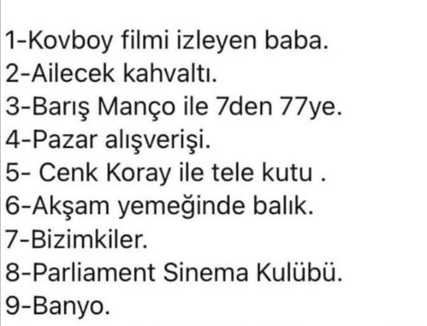 1990'larda evde Pazar günü programı
🙂🙃🙂