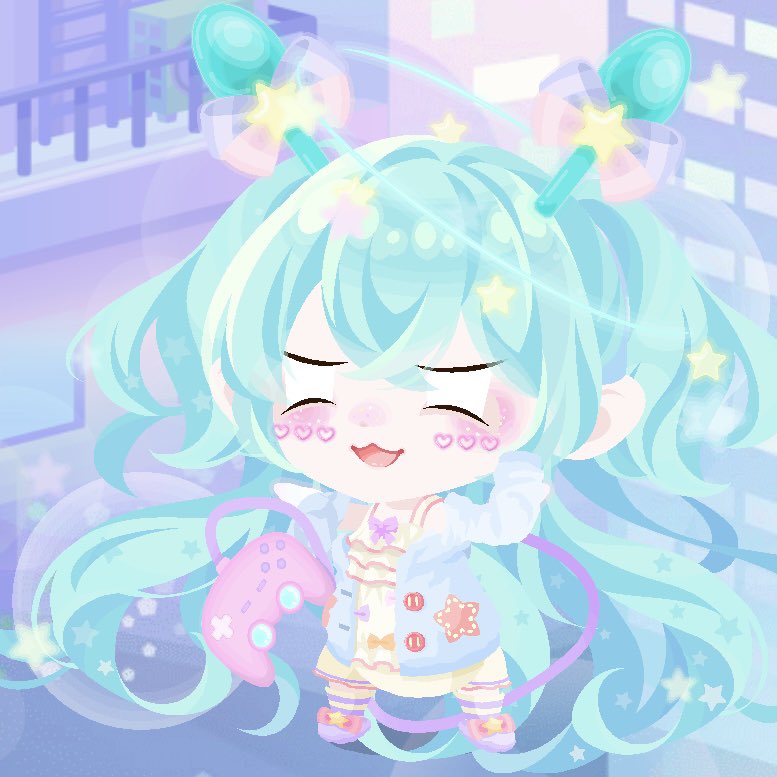 game085's tweet photo. 「自分を操縦コントローラー」を無事GETできたので過去アイテムと合わせてコーデしてみました〜🎮🌟

#コレスキ
#ポケコロ https://t.co/jzDeJqxWFU