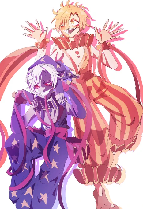 @ ebishrimp916 さんの☀️🌙くん擬人化です!
見かけた時から描きたかったのでこっそりと描いてましたえへへ
#FNAF 