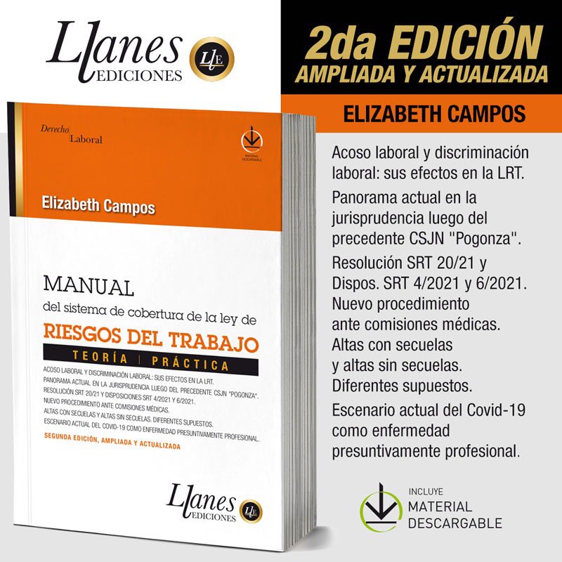 llanesediciones's tweet photo. Manual de Riesgos del Trabajo  2da Ed. Precio $ 10.600,00. Hasta 12 cuotas sin interés. Envío gratis https://t.co/zG0CnVWYFl