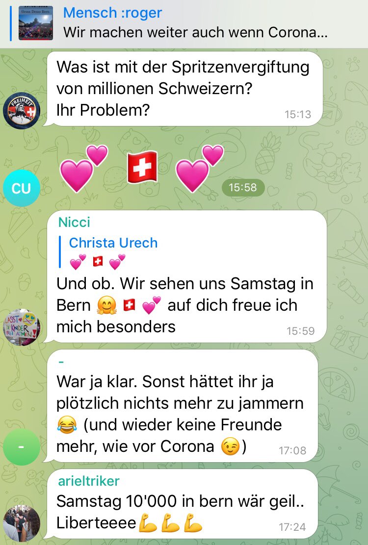 CovidiotenCH's tweet photo. Diese «Jesusenergie» und die Nebenwirkungen 🤡 #MenschRoger Zbinden #Covidioten #NoBern #LieberTee https://t.co/5UvP2RdECn
