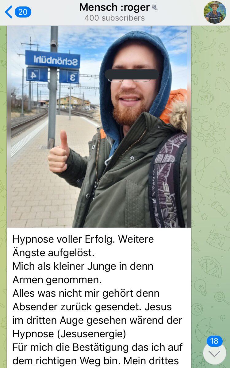 CovidiotenCH's tweet photo. Diese «Jesusenergie» und die Nebenwirkungen 🤡 #MenschRoger Zbinden #Covidioten #NoBern #LieberTee https://t.co/5UvP2RdECn