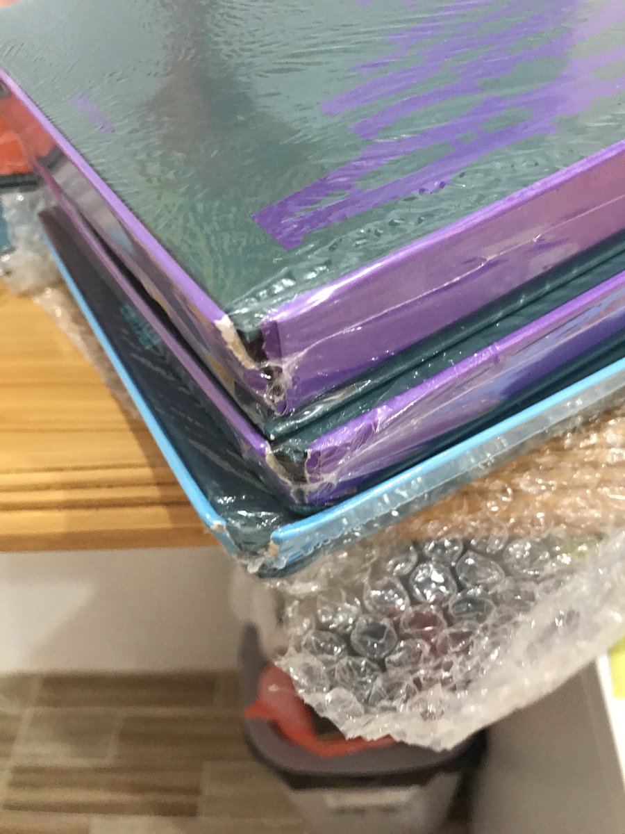 kookoosan_0v0's tweet photo. @bulletproofkm #Bulletproof_Feedback
just received my dilemma sets yesterday and 4/6 albums are damaged. immediately contacted seller because i paid for 40php worth of pf for bwrap and box and all i got was 1 layer of bwrap. i was so frustrated and disappointed kahapon but 1/2 https://t.co/9MBMWUOaM3