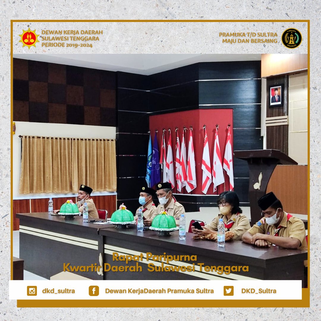 Pelantikan DKD Sultra PAW Masa Bakti 2019-2024 &amp; Rapat Paripurna Kwarda Sultra 
17 Februari 2022 di Aula Kwarda Sultra

#pramukasultra
#dkdsultra 
#kwarnasgerakanpramuka