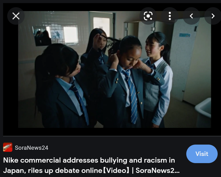 BTS_BP_SFan's tweet photo. @fuck_off_korea There is very serious racism in Japan, so a company made this video. [Japan: Nike advertisement on bullying, racism]=日本報道(Wow!Japan)- S. Korea
https://t.co/j3rX4JvCTb https://t.co/tb5WIfNXTi