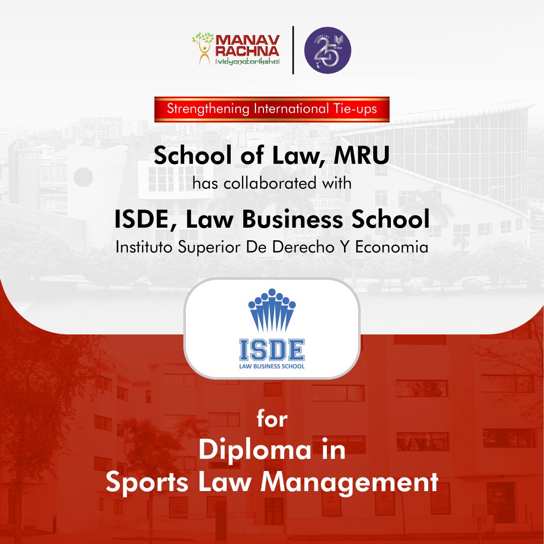 School of Law, MRU collaborates with the @ISDEmasters Instituto Superior De Derecho Y Economia, Law Business School, a center affiliated to Complutense University of Madrid, Spain. MR Law students can earn a Diploma in Sports Law & Management from the collaborated institute. https://t.co/bnkJXfWI01