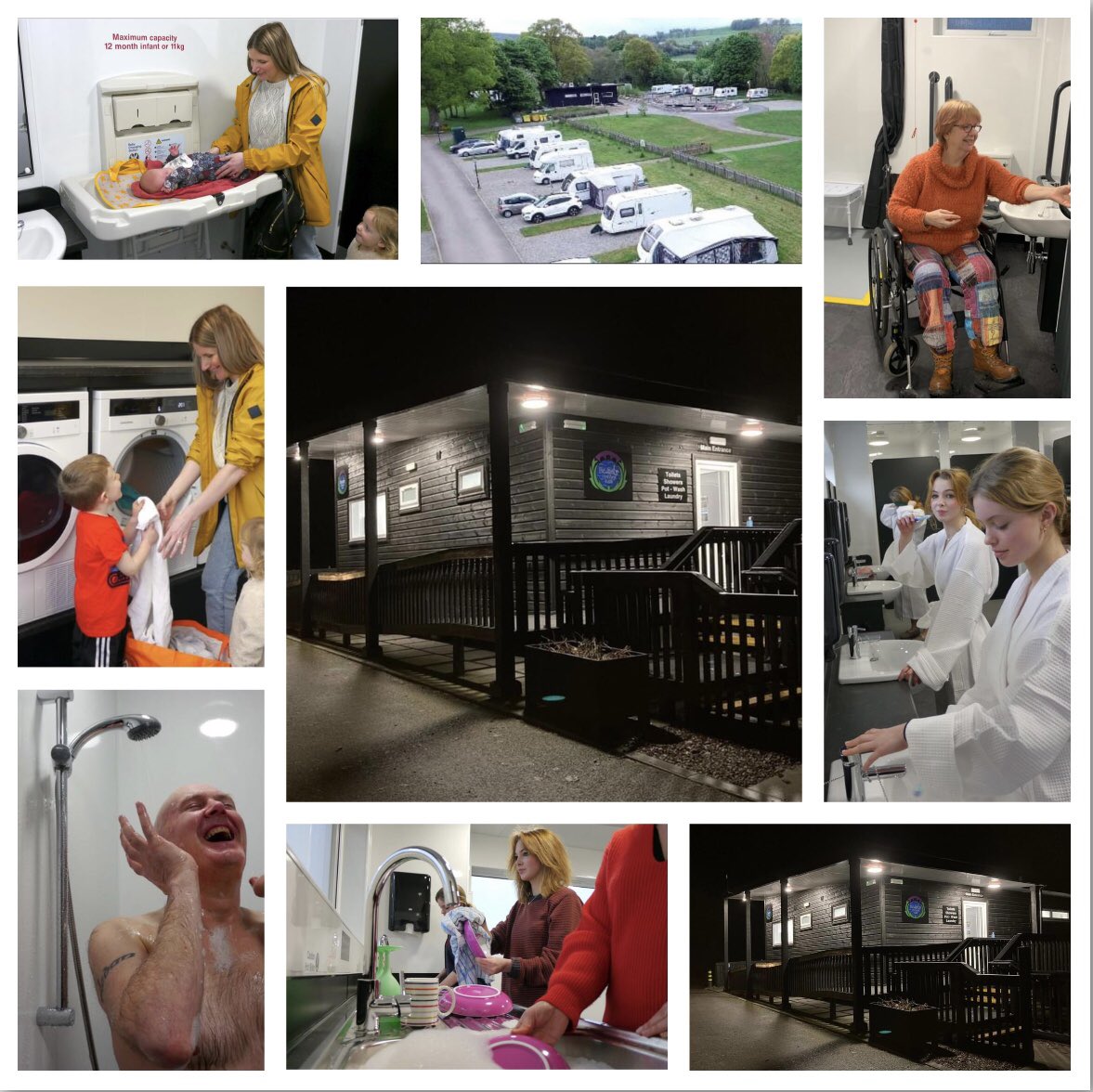 Our #FANTASTICS #new #toilet block is open with #loos #showers #washingmachines #babychanging #disabled #access #family #clean #spacious #toliets