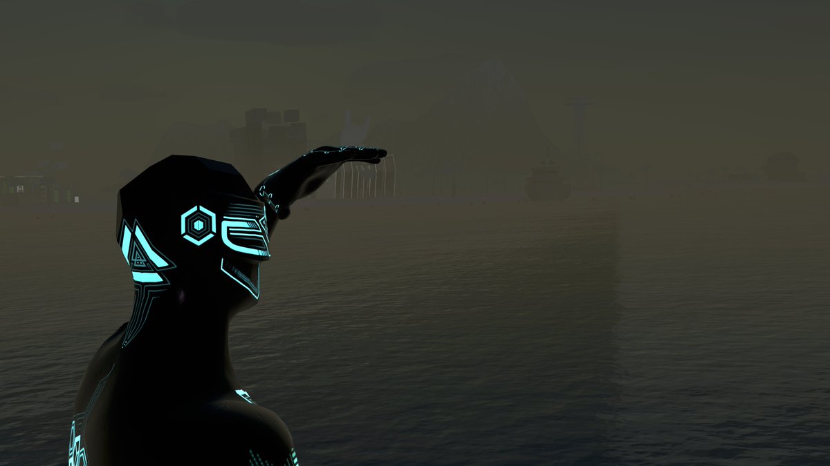 ASychov's tweet photo. Let me tell you a #Metaverse story which happened to me today in #VR inside @SomniumSpace. I logged in to go for a walk, it was foggy Sunday morning. On my way to my #NFT car garage I have spotted an silhouette of something magnificent in the distance. It looked like a yacht👀.. https://t.co/ThAM92hLEh