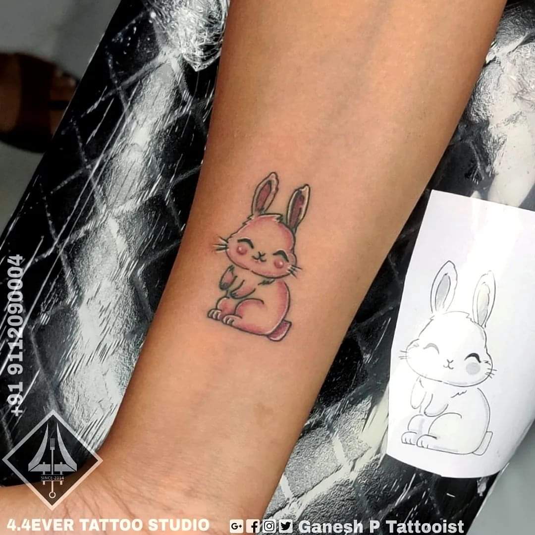 130 Clip Art Of Bunny Tattoo Designs Illustrations RoyaltyFree Vector  Graphics  Clip Art  iStock