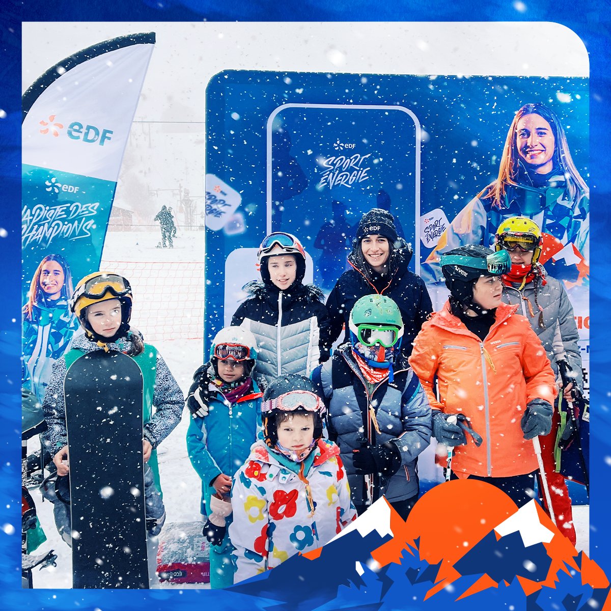 EDF_Sport's tweet photo. ⛷️ PLWC MONT D’OLMES ⛷️
Sous l’œil de notre championne Perrine Laffont, la jeune génération s’élance sur La Piste des Champions EDF pour tester et découvrir un atelier de sensibilisation au ski avec déficience visuelle 😎 #EnergieduSport #PLWC https://t.co/9ktZGV2uU7