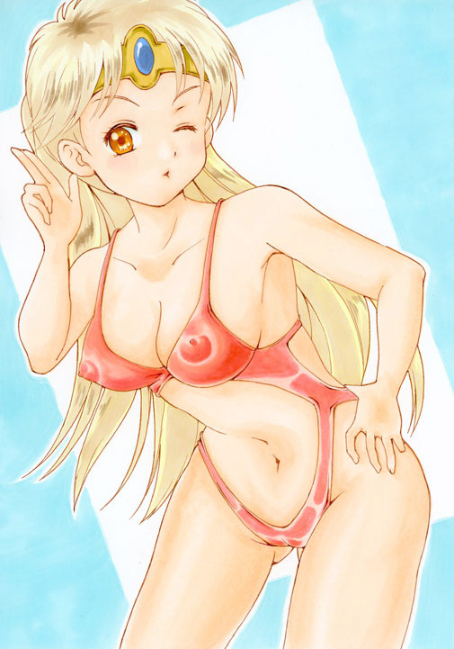 レオナ姫 E:あぶない水着 