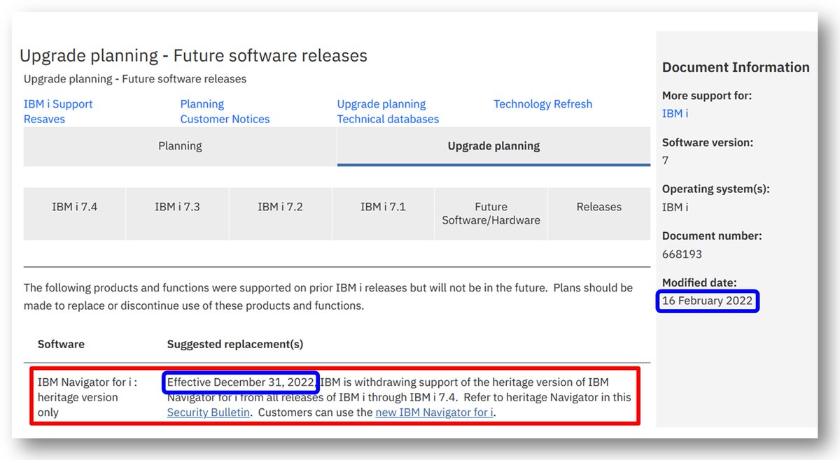PowerSystems_i's tweet image. IBM annonce l&apos;arrêt du support de la version historique de Navigator for i (heritage version) à partir du 31/12/2022
Désormais, il convient d’utiliser le nouveau Navigator for i et de désactiver l’ancien
ibm.com/support/pages/…