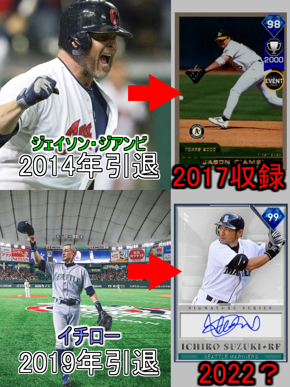 前田 Mlb The Show これまで Mlb The Show シリーズにて 引退から最も早いレジェンドの収録はジアンビの３年後です よって19年に引退しているイチローが 今作22年度に収録される可能性が高いと見えます Mlbtheshow Mlbtheshow22 T Co
