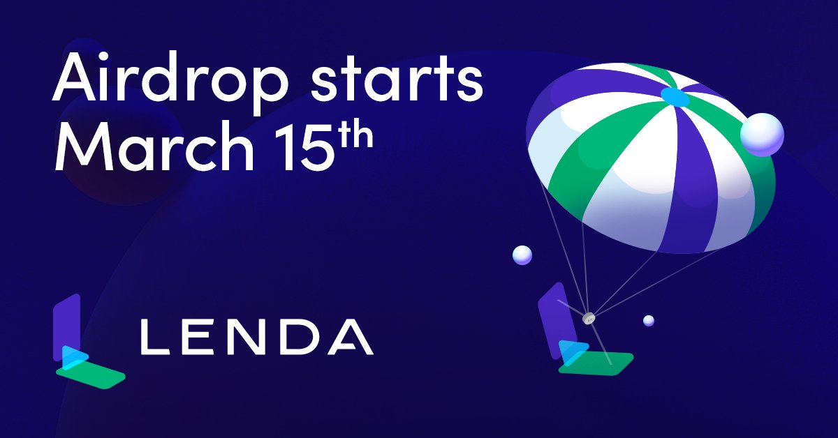 Don't miss Lenda's 1st #AirDrop!

1. Like and Retweet this tweet and tag 3 of your best friends who might love #Lenda

2. After the AirDrop starts, follow all steps in coinmarketcap.com/currencies/len…