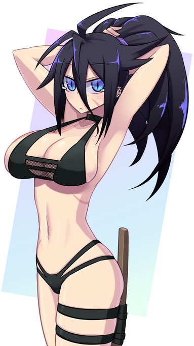 #くそ寒いので水着絵を貼る 2年前に描いたんだけど出すタイミングなくてお蔵入りしてたうちの子水着落書きです https://t.co/9VaSAEIiOj 