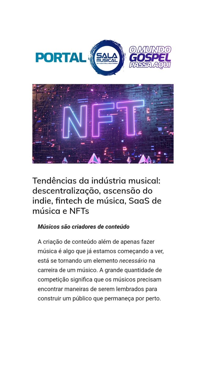 OlheiroMusical's tweet photo. @salamusical fala sobre NFTs e mercado da música https://t.co/h9Hqbz0Is5
