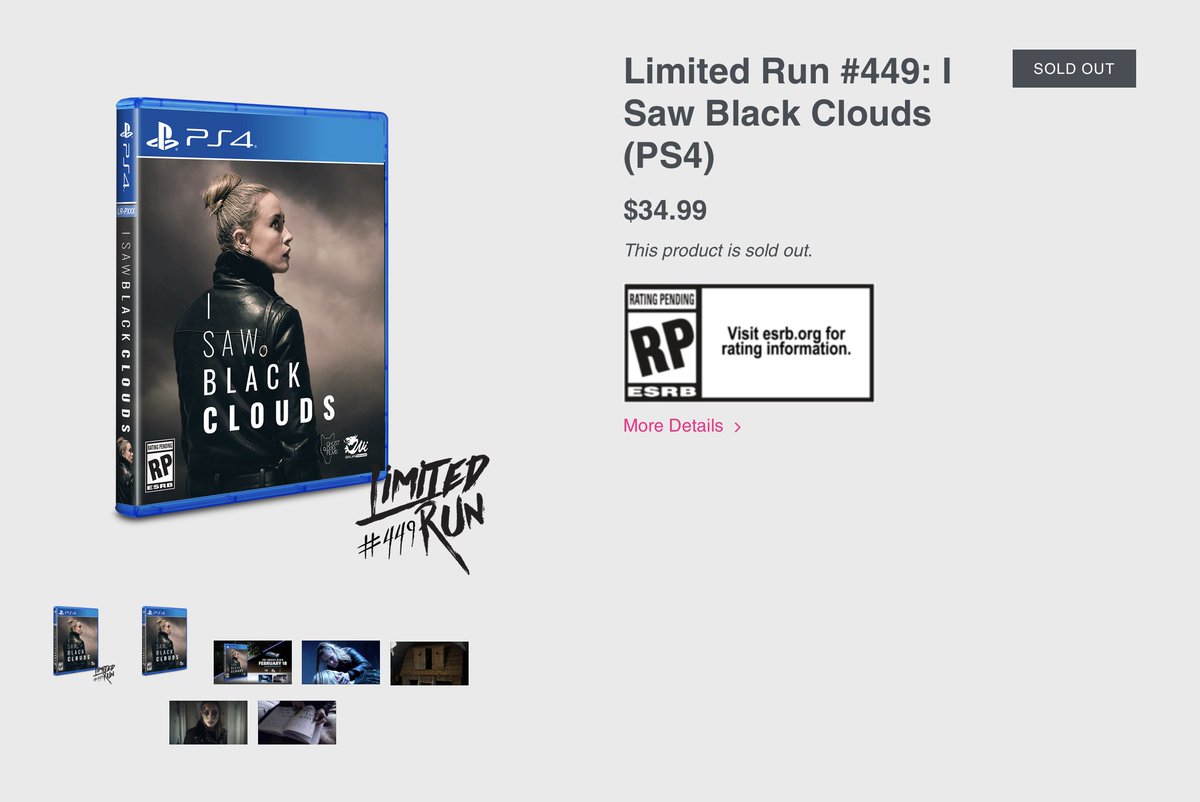 GhostDogFilms's tweet photo. The limited edition of 'I SAW BLACK CLOUDS' was released for PS4 &amp; 5 on Friday. All 2000 copies are now SOLD OUT 👍🙏😀
Big thanks to @LimitedRunGames &amp;  @WalesInter &amp; of course to all you lovely gamers out there who purchased a copy.
#Isawblackclouds #limitededition #PS4 https://t.co/F8gn8AFJaP