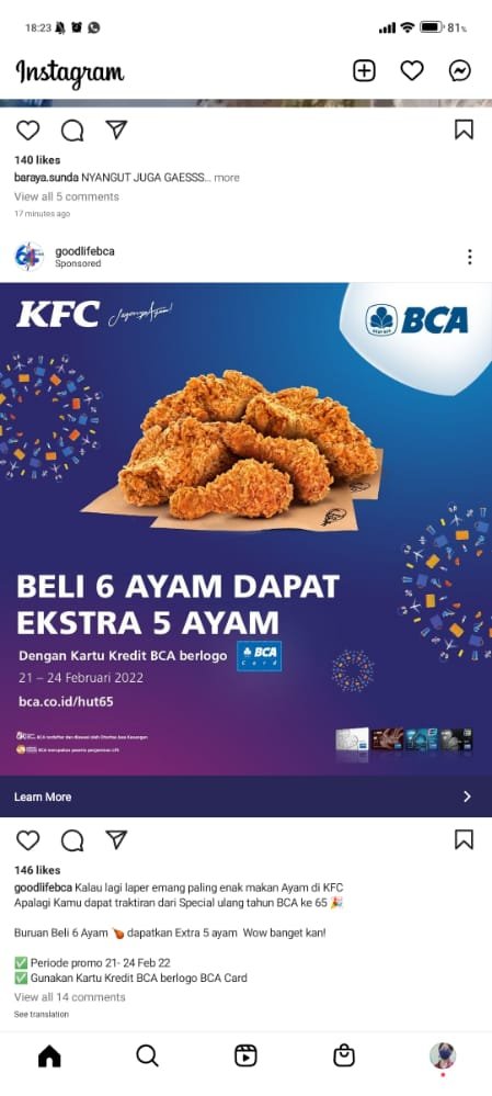 ReggieNFCI_'s tweet photo. @GoodLifeBCA hallo min, kalau promo ini snk nya gmana ya? dan langsung datang ke kfc nya beli 6 ayam? https://t.co/5BOqLKLCCM