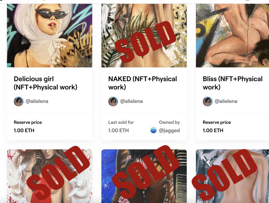 alielena_'s tweet photo. Five available paintings on @withFND 
first collector receives physical work 💖
Oil on canvas https://t.co/ALzOxWAKam