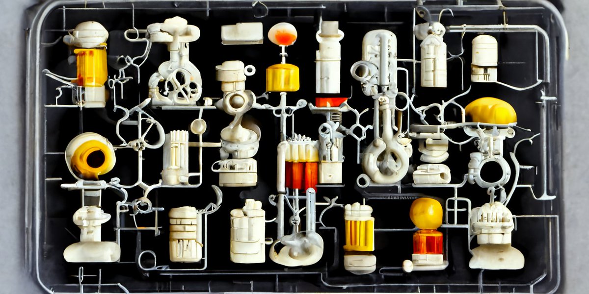 Mad scientist lab plastic assembly kit, unassembled in mint condition