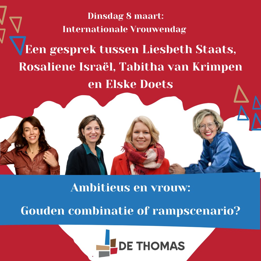 Waar denk jij aan bij Internationale Vrouwendag? Wij gaan in gesprek over #ambitie, #rolpatronen en #gelijkheid. Moderator: Jonge Theoloog des Vaderlands, @TabithavKrimpen. Lees verder en reserveer je ticket: bit.ly/8-maart-in-de-…
#zuidas #amsterdam #zuid