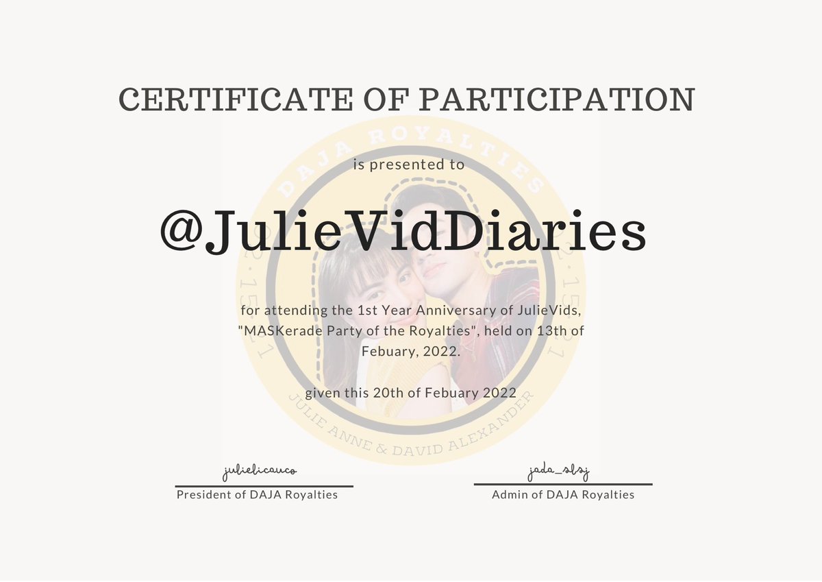 DAJARyltsOFC's tweet photo. Your time spent with us during our 1st Virtual Anniversary Party is much appreciated. Thank you, Team JulieVid! π
@JulieVidDiaries @JulieVidMEDICS @ratedjulievid @JulieVidFANmily
#MASKeradeParty
#JulieVidsVirtualParty https://t.co/Hazt9GZFX6